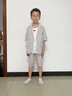 G.DUCKKIDS男童夏装套装儿童西装三件套2022夏季新款小男孩花童礼服宽松休闲 01款西服灰色qkcaiig 140 建议身高125-135cm左右10-11岁 实拍图