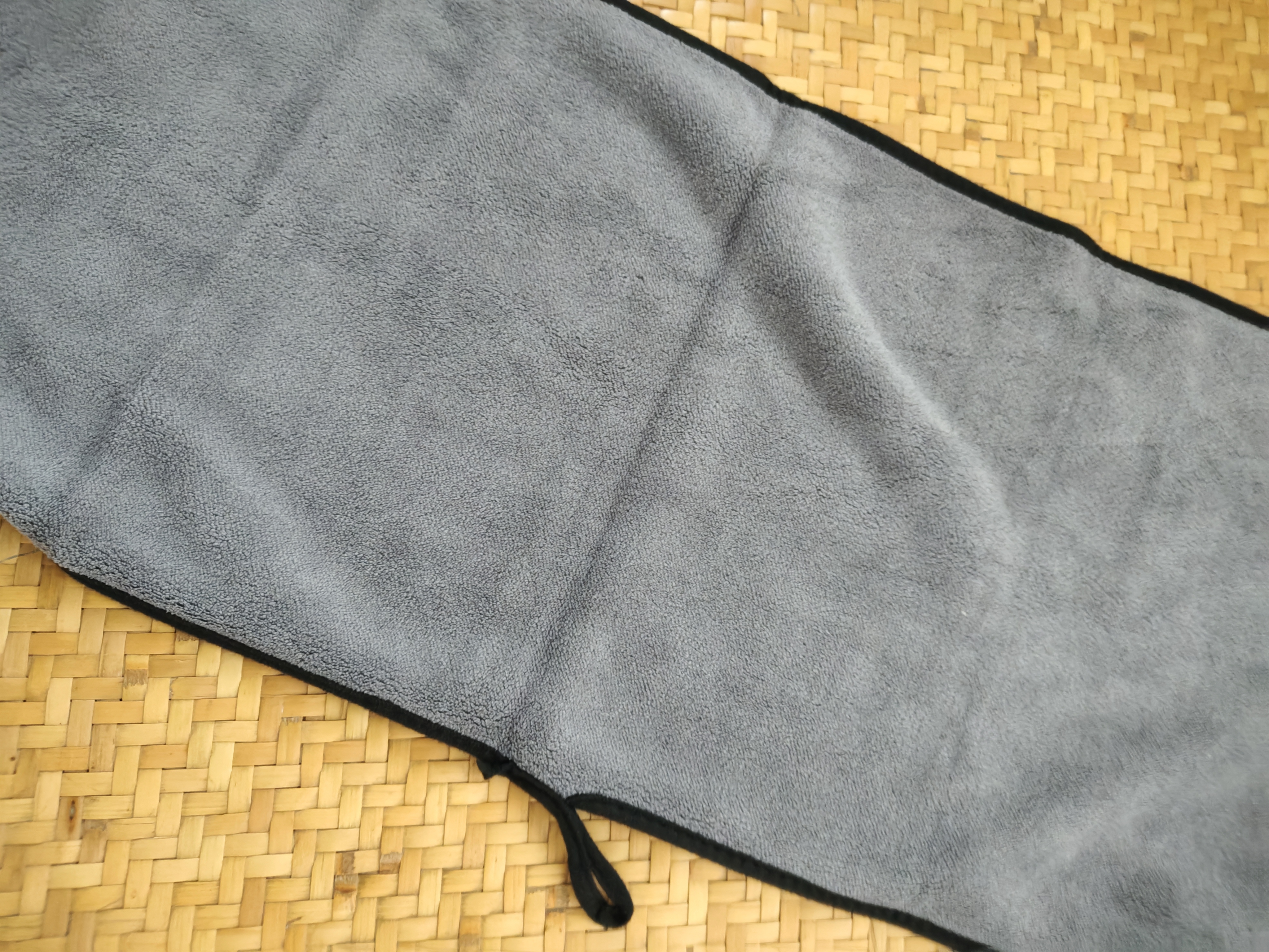 美家日记抹布 黄灰双面抹布75*35cm*2条洗车毛巾擦车抹布吸水纤维绒清洁巾 实拍图