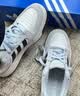 adidas ENTRAP少年感复古篮球风板鞋平底鞋男女阿迪达斯轻运动   亮白/浅灰/黑色/浅蓝(推荐女生选小半码)   37 实拍图