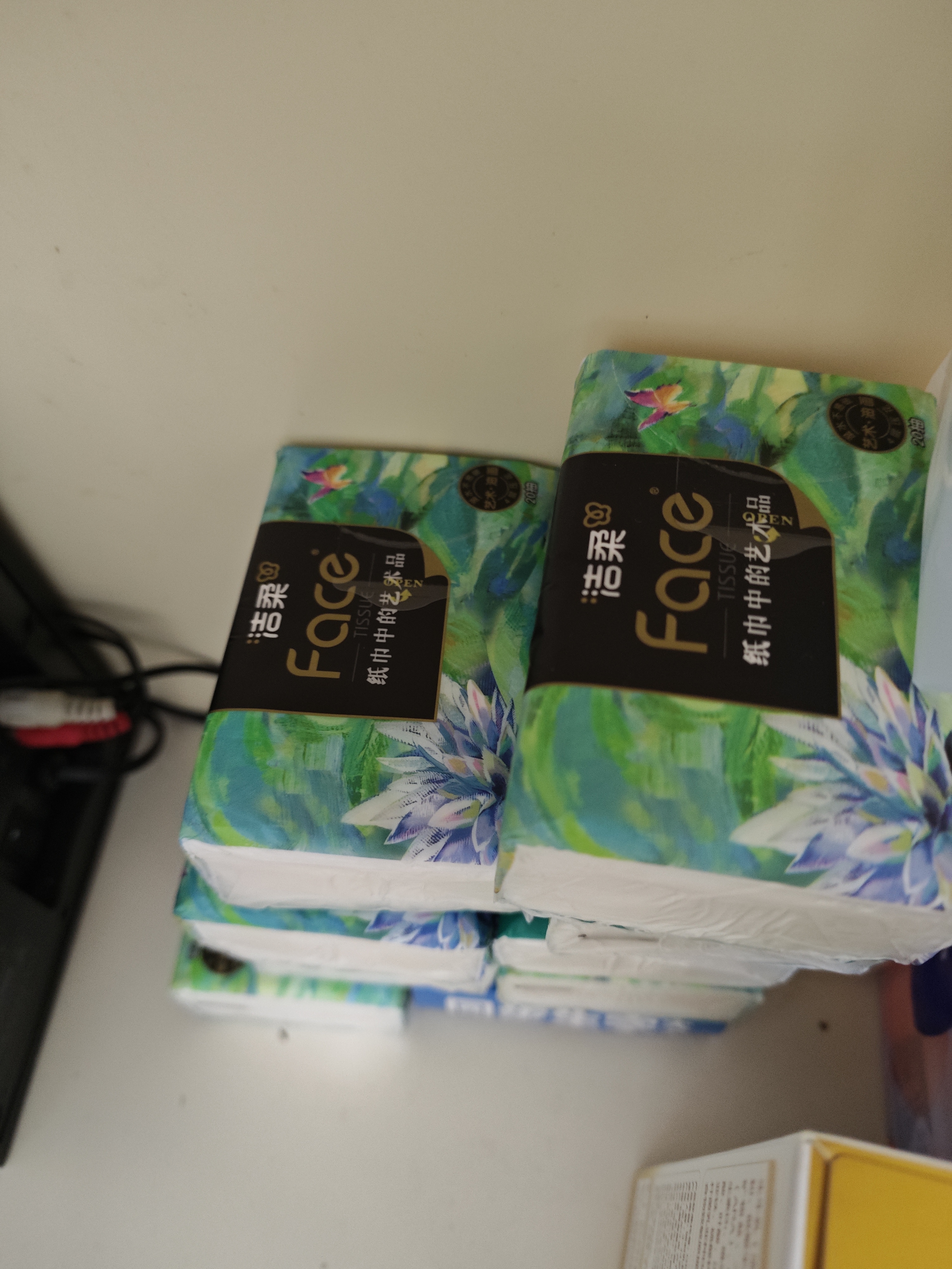 洁柔抽纸 艺术油画Face4层20抽*10包 手帕纸 纸巾小包旅行装卫生纸 实拍图