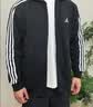 adidas通勤休闲三条纹连帽夹克早秋外套卫衣男装阿迪达斯轻运动   黑色/白   L 实拍图