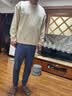 【京东直采】重磅圆领长袖t恤男打底衫半袖情侣上衣t恤衫 圆领卫衣-米杏 55%棉 2XL (155-175斤)女生建议拍小一码 实拍图