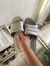 惠夫人拖鞋 男夏天室内浴室防滑洗澡eva软底塑料居家居家用情侣凉拖鞋 时尚升级 白色 40-41 （适合39-40码穿） 实拍图
