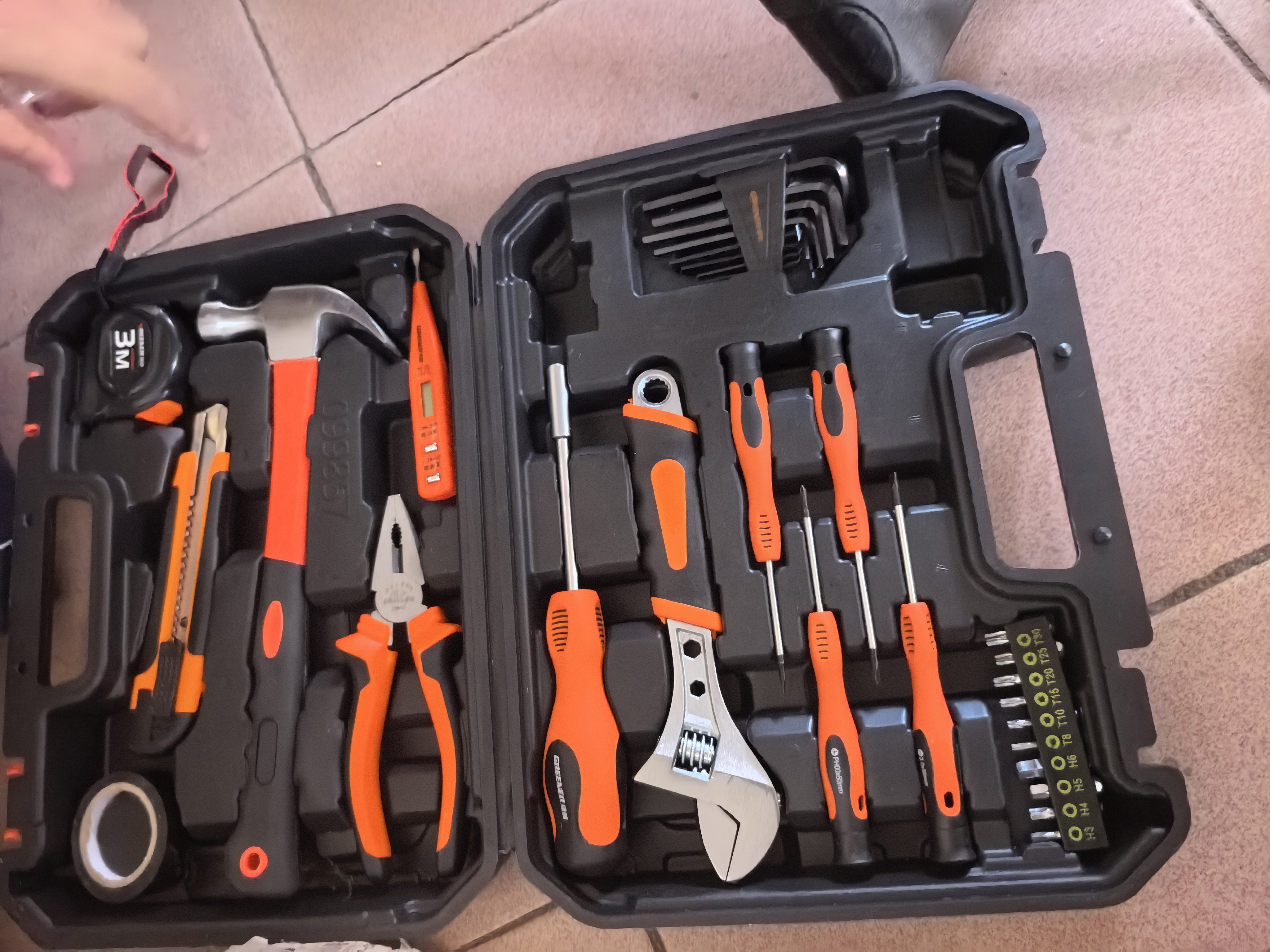 绿林（GREENER）家用工具箱套装 五金工具套装 电讯电工工具组套 42件套 实拍图