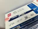 得力（deli）开学必备用品S01中性笔签字笔 0.5mm子弹头经典办公按动笔学生文具水笔 蓝色 12支/盒 S01 实拍图