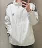 adidas通勤百搭经典休闲运动连帽夹克早秋外套男女阿迪达斯三叶草 亮白   L 实拍图