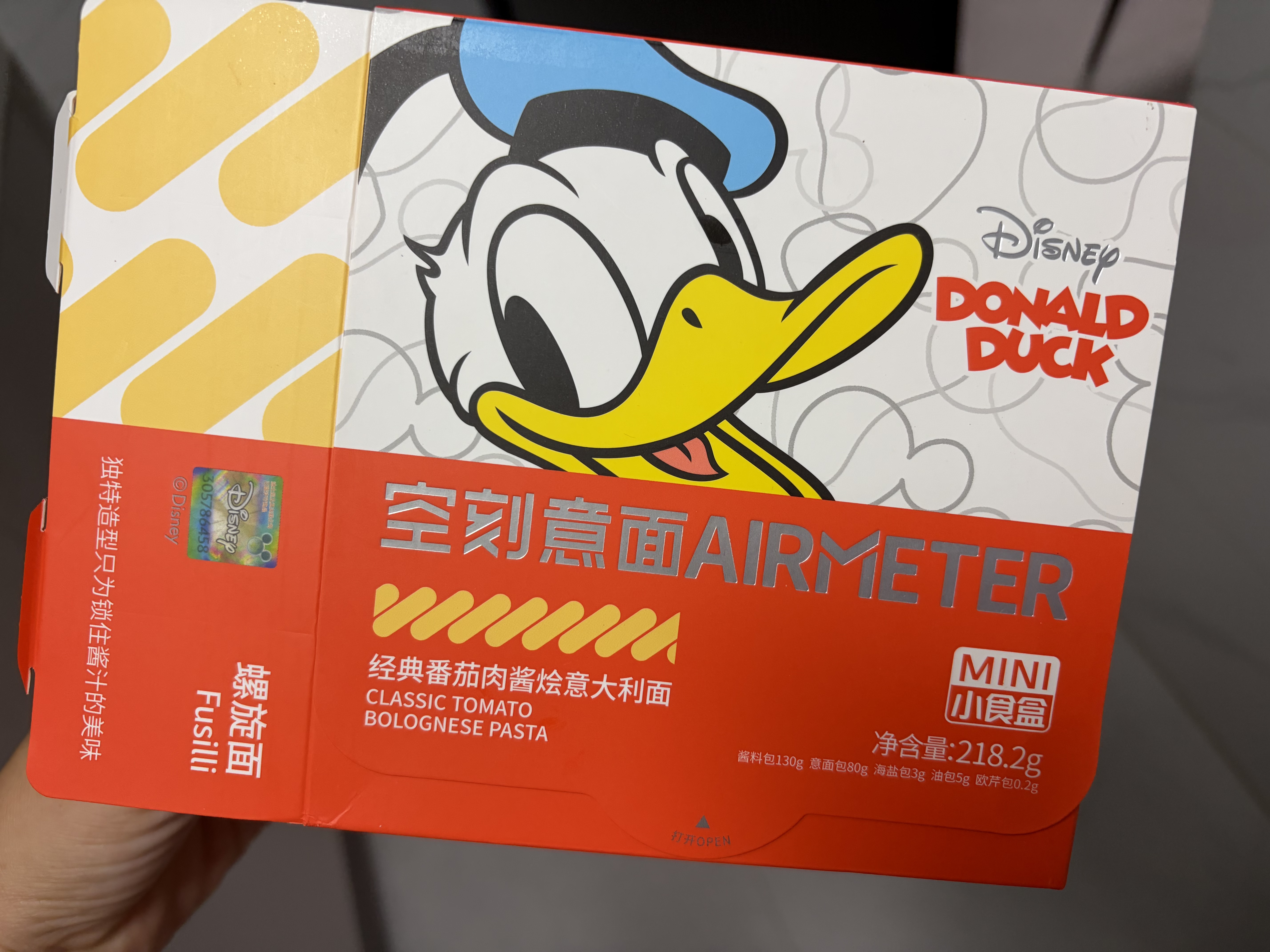 空刻儿童意面迪士尼联名米奇系列mini小食盒218.2g*5盒装番茄意大利面 实拍图