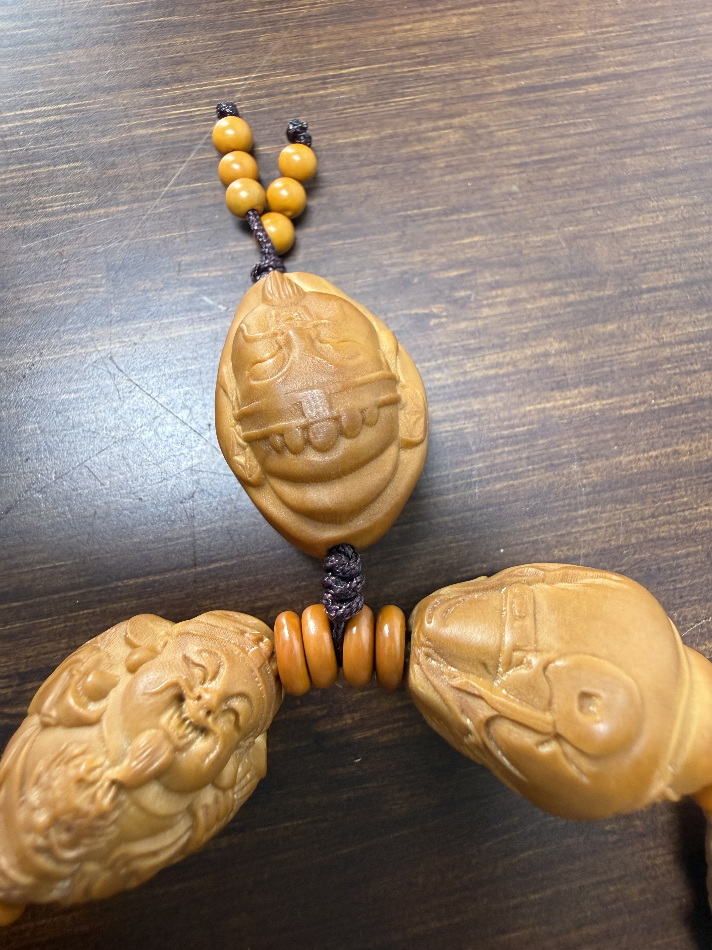 妍韵珠宝臻品橄榄核手串 文玩核雕御龙财神盘玩把件 男女士款佛珠念珠手链 实拍图