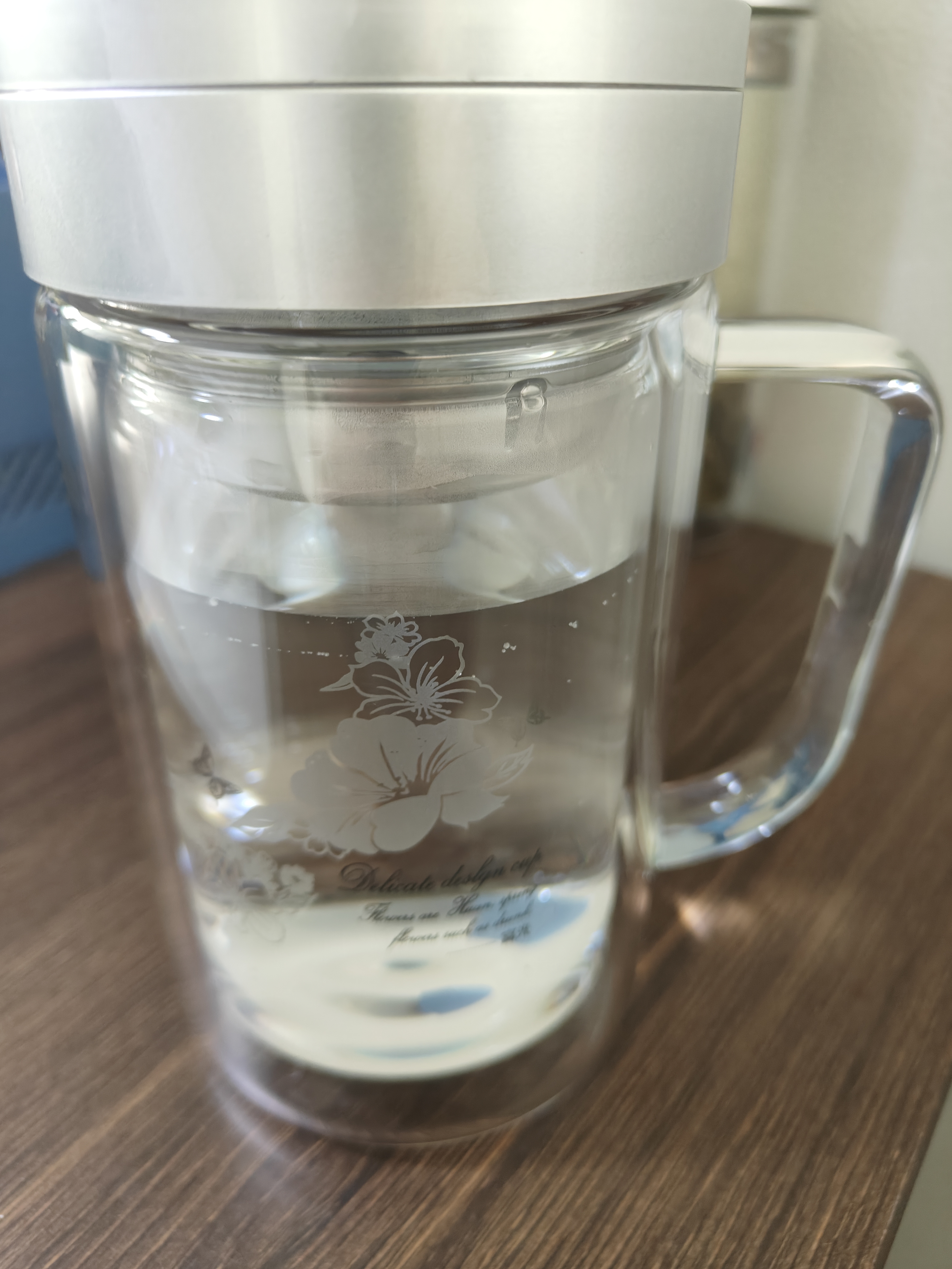 富光双层玻璃杯高硼硅男女士办公大容量茶水分离耐热泡茶水杯子带把手 实拍图
