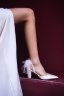 ROSE CASTLE月影浮光法式婚鞋女粗跟新娘高跟鞋蝴蝶结中空包头凉鞋 白色（7.5cm）R6805 礼盒版 36 晒单实拍图