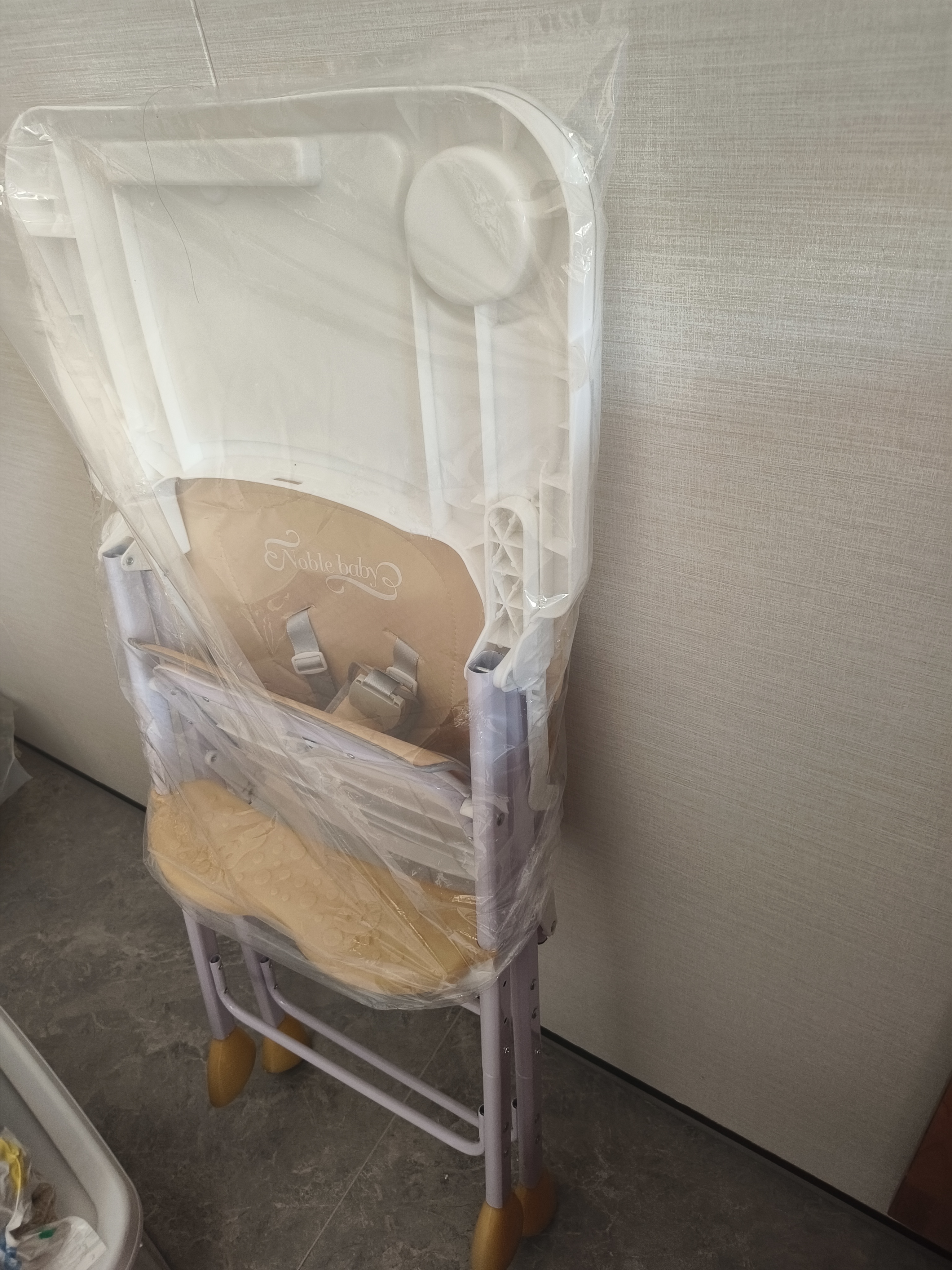 友彩可折叠宝宝餐椅酒店多功能商用吃饭座椅婴儿家用饭店儿童餐桌椅子 卡其-可折叠-高低可调+舒适软垫+双层餐盘【发申通】 实拍图