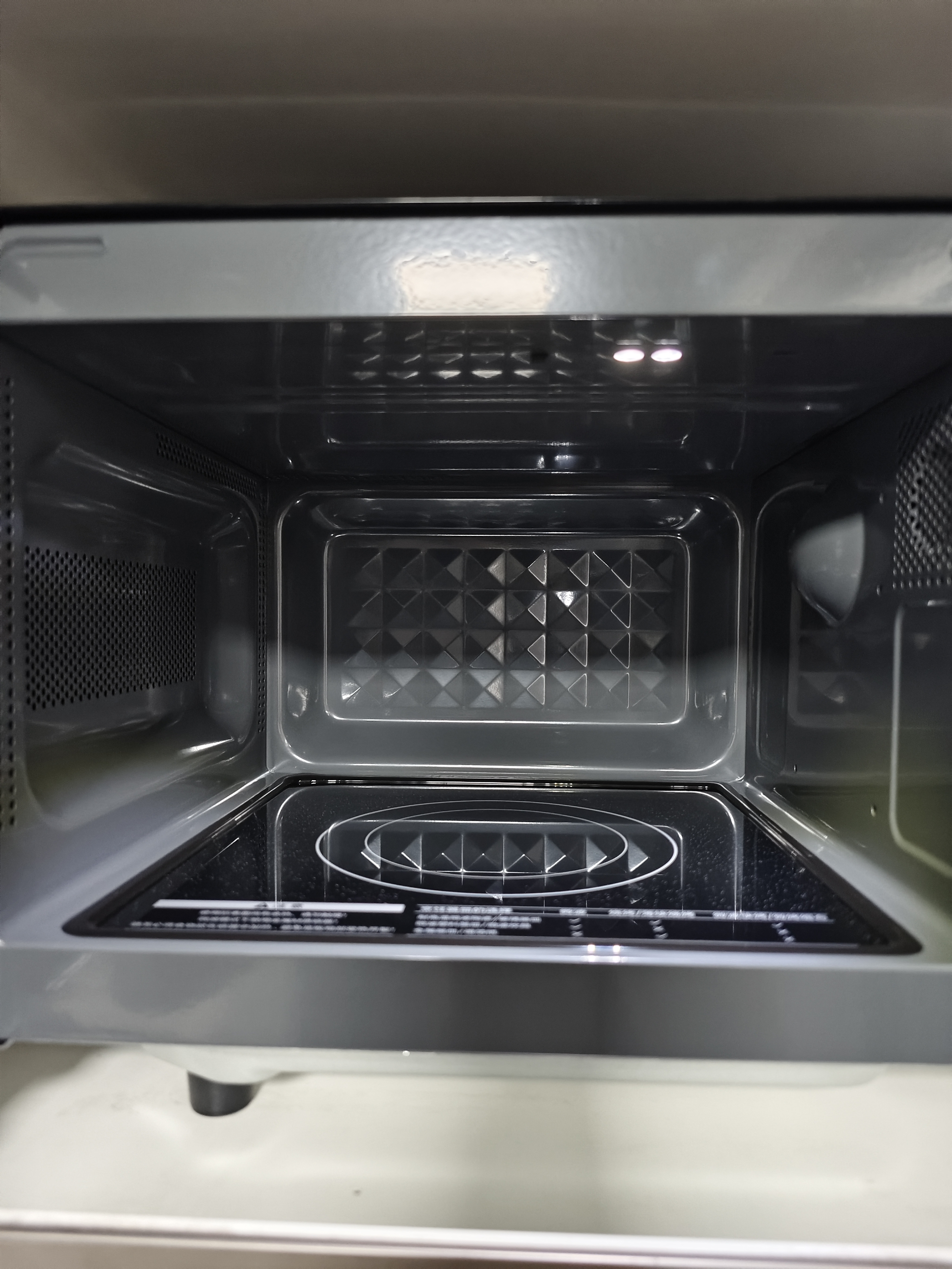 美的（Midea）家用变频微波炉平板式易清洁800W微波速热智能菜单钻石背板加热20L小型一级能效（PM20M2 实拍图