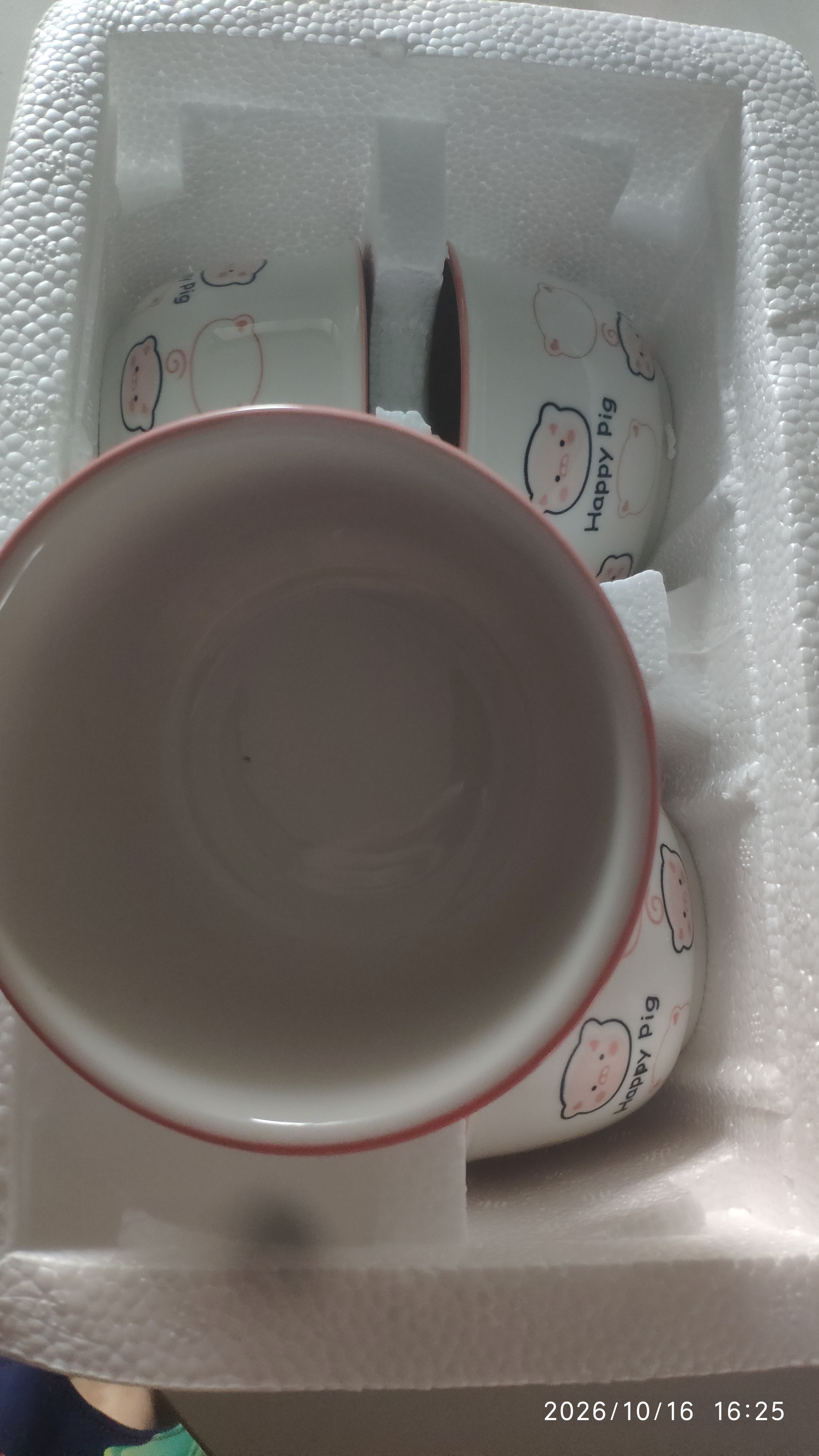 釉下彩可爱卡通碗碟套装家用高颜值陶瓷碗筷盘餐具 小猪碗4碗 4件套 实拍图