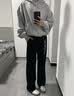 H8德训鞋男2026款春季板鞋真皮厚底莆田阿甘休闲风低帮女款运动鞋子 白黑条【莆田高品质】顺丰速发 42 实拍图