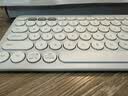 罗技（Logitech）时尚系列K390无线蓝牙键盘 超薄便携  K380升级版 白色 79键 实拍图