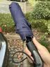 天堂伞 全自动雨伞三折 10骨加固一键开收易甩干简约商务自动伞 藏青 实拍图