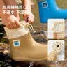 柠檬宝宝儿童雨鞋男女童防水雨靴宝宝户外防滑小学生水鞋束口 绛红 21 实拍图