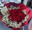 幽客玉品鲜花速递红玫瑰花束表白送女友老婆生日礼物全国同城配送 33朵红玫瑰花束—女王款 实拍图