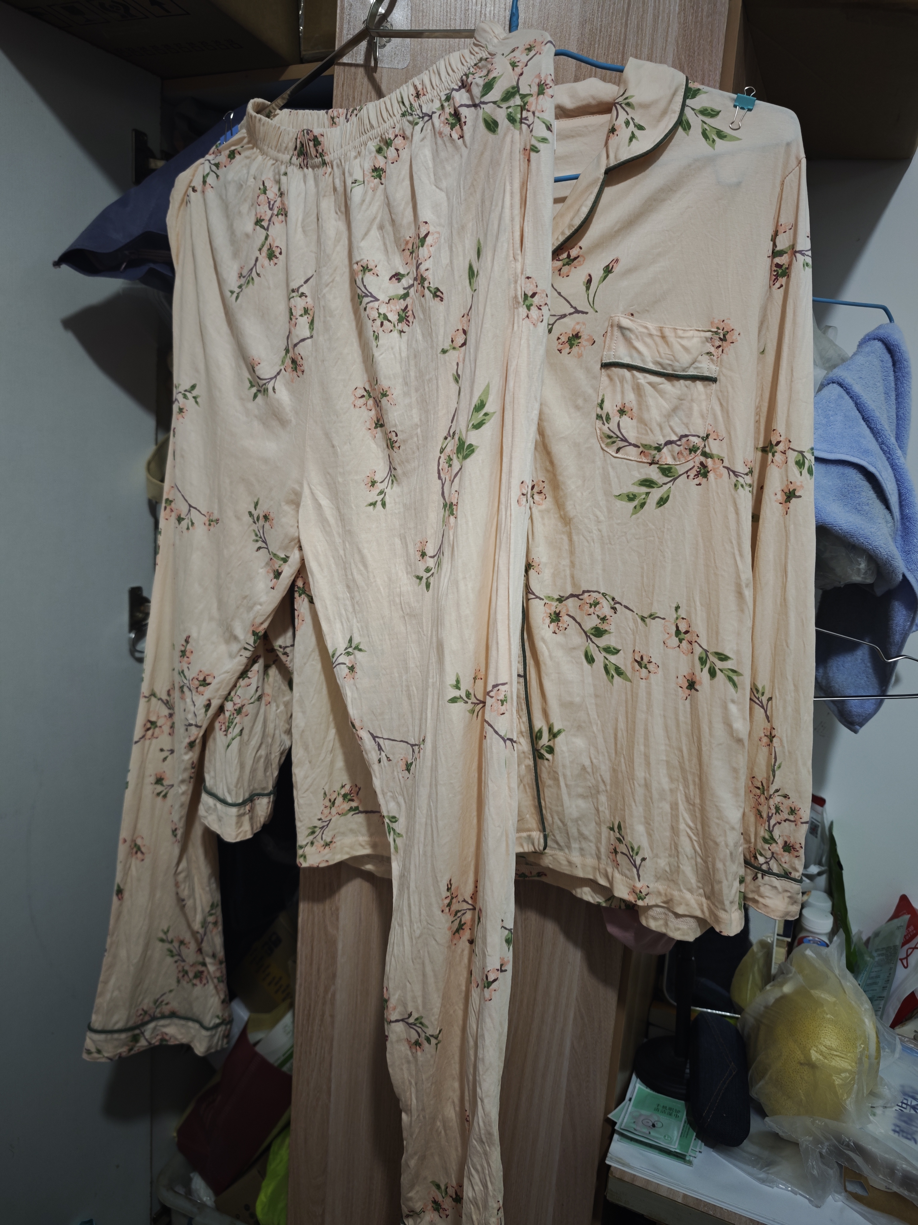 猫人睡衣女【100%纯棉】植物印花长袖睡衣防螨抑菌春秋家居服套装 实拍图