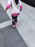 EVERVON轮滑鞋儿童溜冰鞋男女童旱冰鞋KJ-337粉色附护具头盔S号适31-34码 实拍图