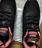 特步女鞋运动鞋秋季休闲鞋子轻便基础减震皮面防水软底舒适跑步鞋女 6667黑粉红【推荐】 37 脚长23cm(新法码37.5) 实拍图