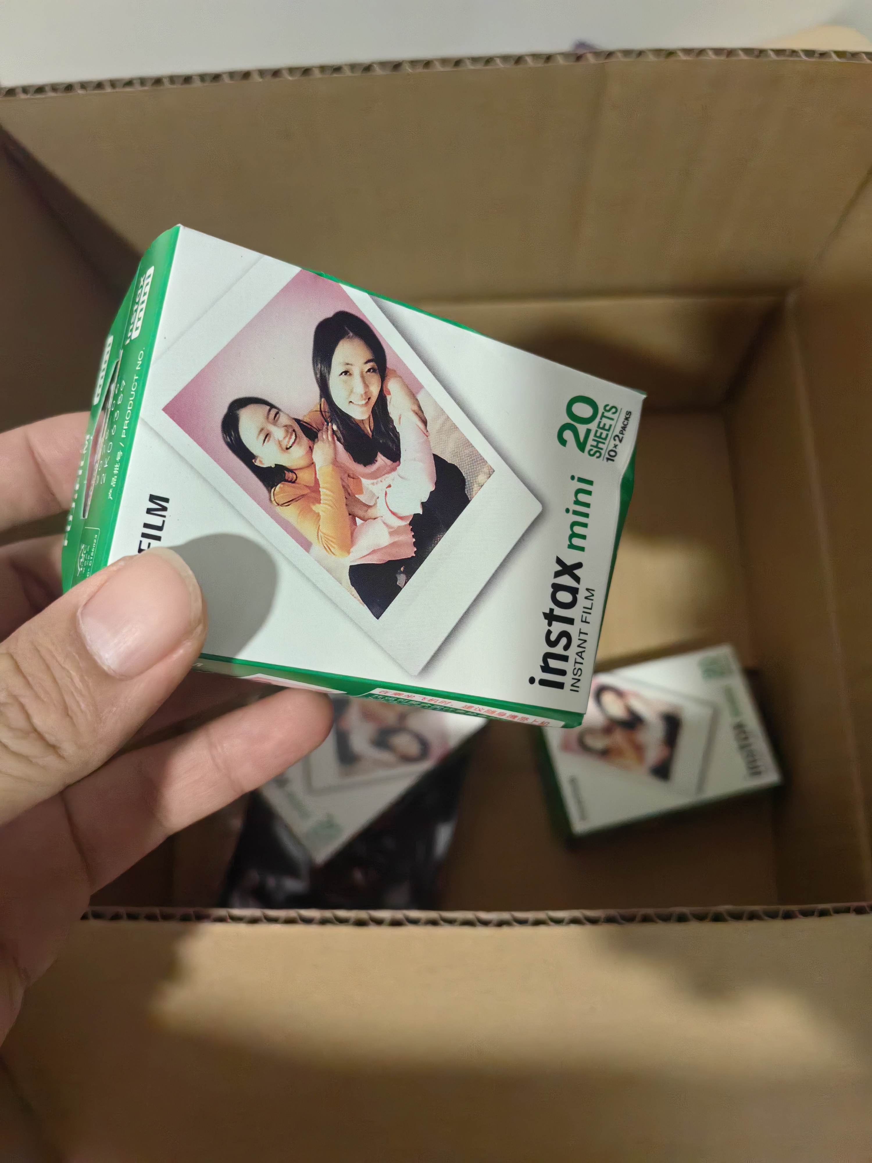 INSTAX富士instax立拍立得 mini相纸 白边双包20张+香蕴花影边框贴 实拍图
