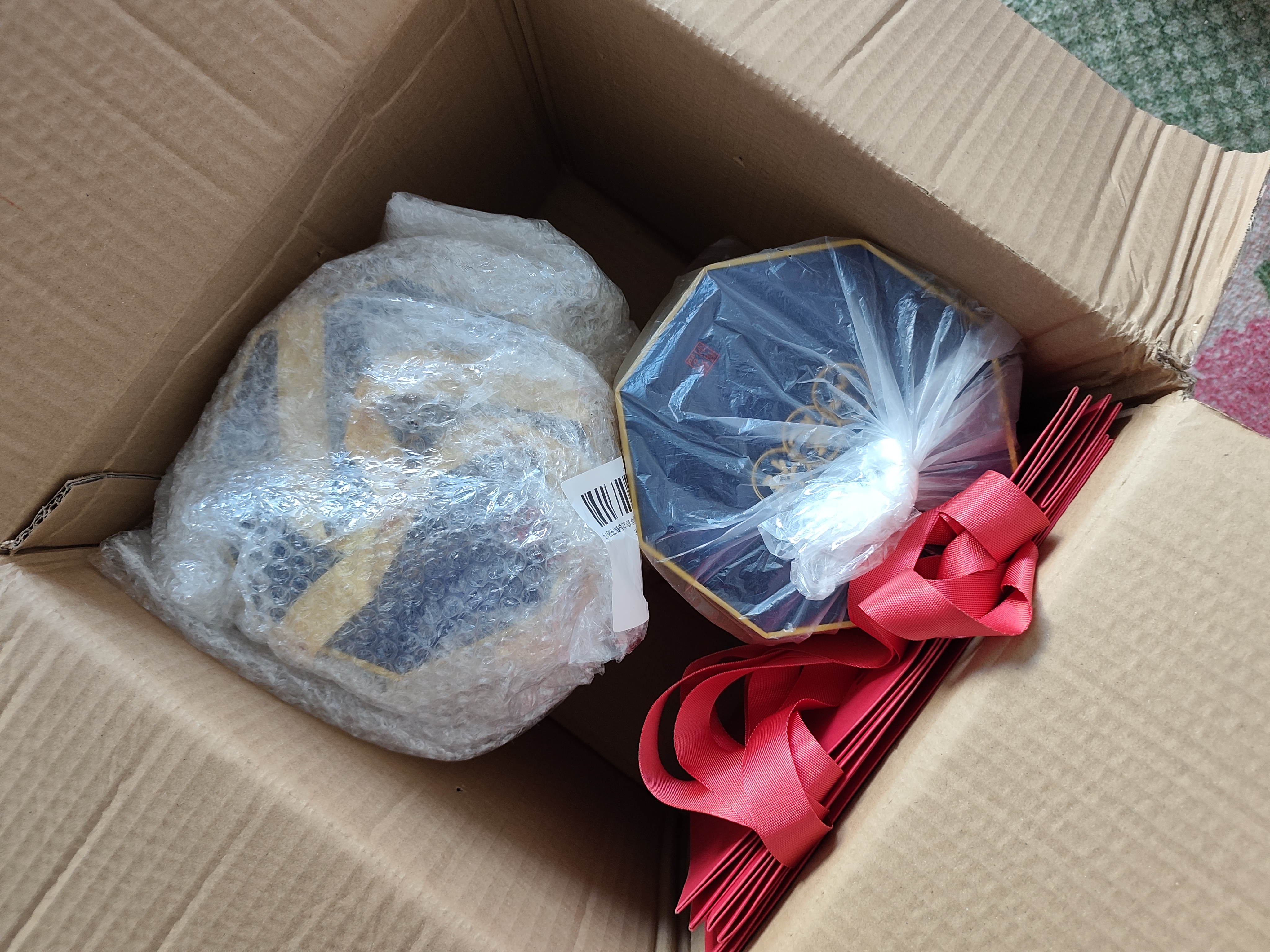 大益TAETEA茶叶通用礼袋 手提袋礼袋 可放1~3饼直径19cm的357g饼茶 实拍图