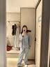 野兽派家居（tbh）三丽鸥Hello Kitty天丝棉家居服套装可外穿睡衣 长款 牛仔豹纹 M 实拍图