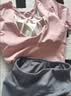 VICTORIATOURIST瑜伽服女运动套装夏季防晒跑步普拉提健身服美背含胸垫两件套 实拍图