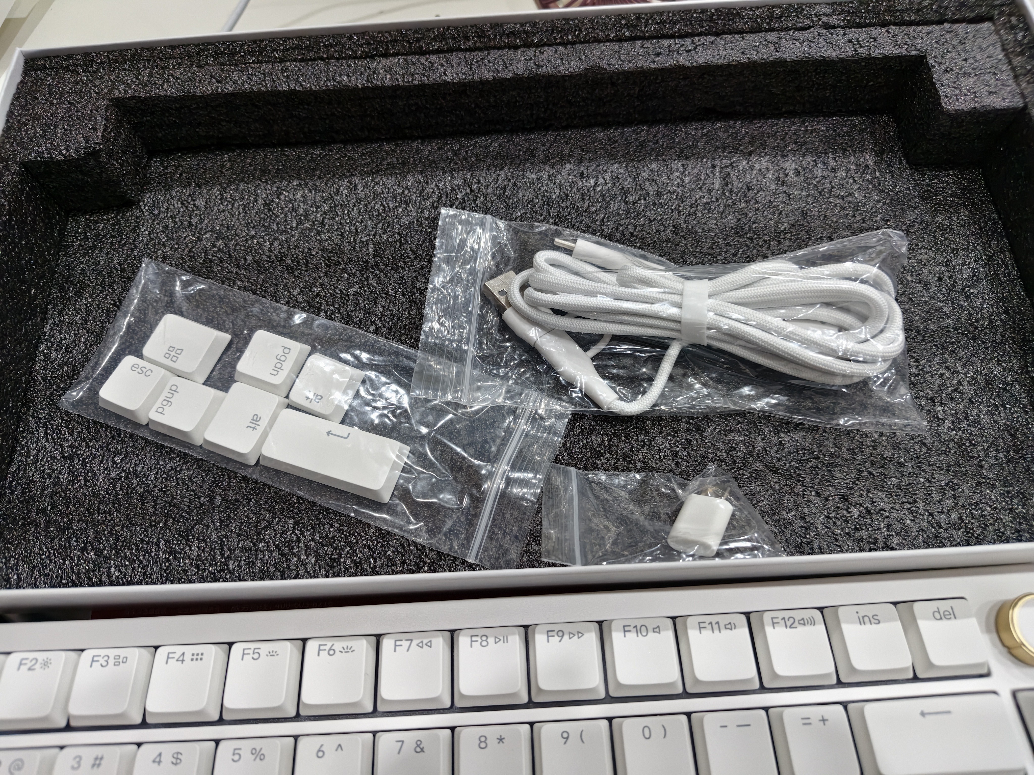 京东京造K3ProMax鎏砂白三模矮轴机械键盘茶轴Win/Mac办公蓝牙有线无线键盘超薄长续航送男女友礼物 实拍图
