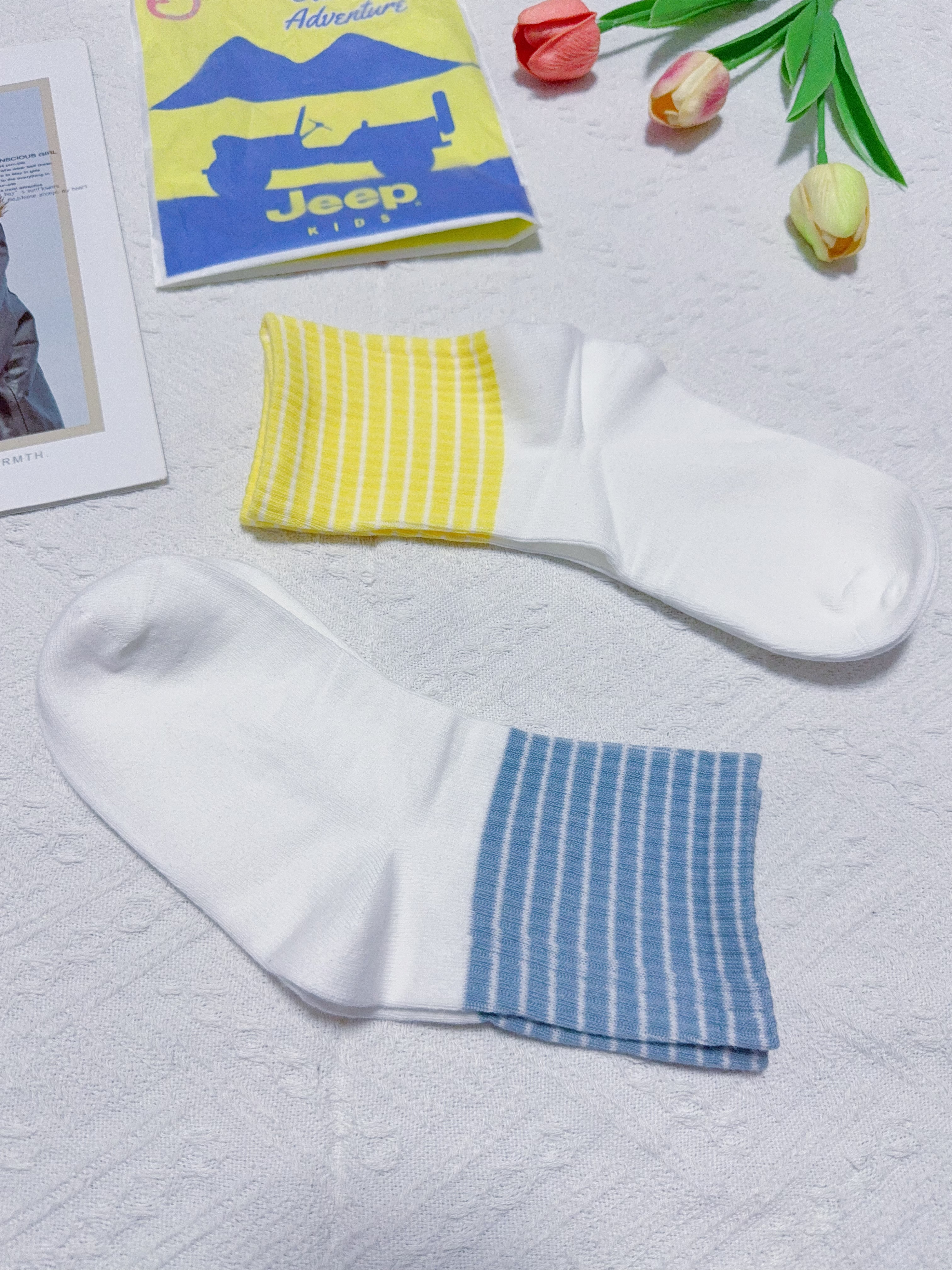 JEEP宝宝睡眠袜100%纯棉秋冬儿童睡觉专用脚套宽松不勒厚款宝宝防踢袜 实拍图