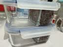 乐扣乐扣（LOCK&LOCK）玻璃饭盒微波炉水果保鲜饭盒2分隔LLG2011C_630ml*2 实拍图