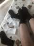 猫人木耳边女士袜子女秋冬季棉袜女中筒袜子棉质花边堆堆袜长袜3黑2白 实拍图
