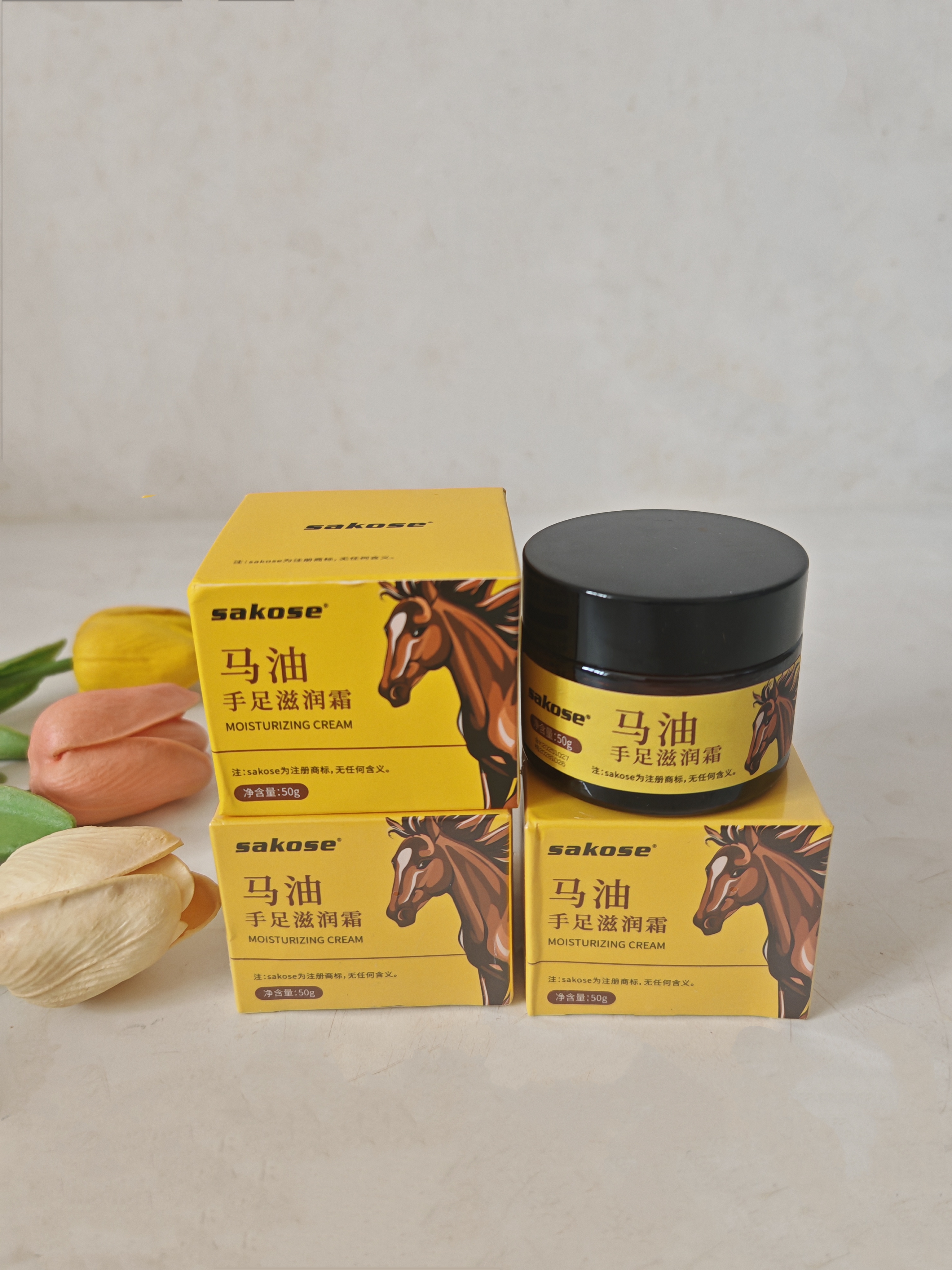 sakose马油手足防裂膏3瓶装共150g秋冬防粗糙皲裂保湿补水护手霜 实拍图
