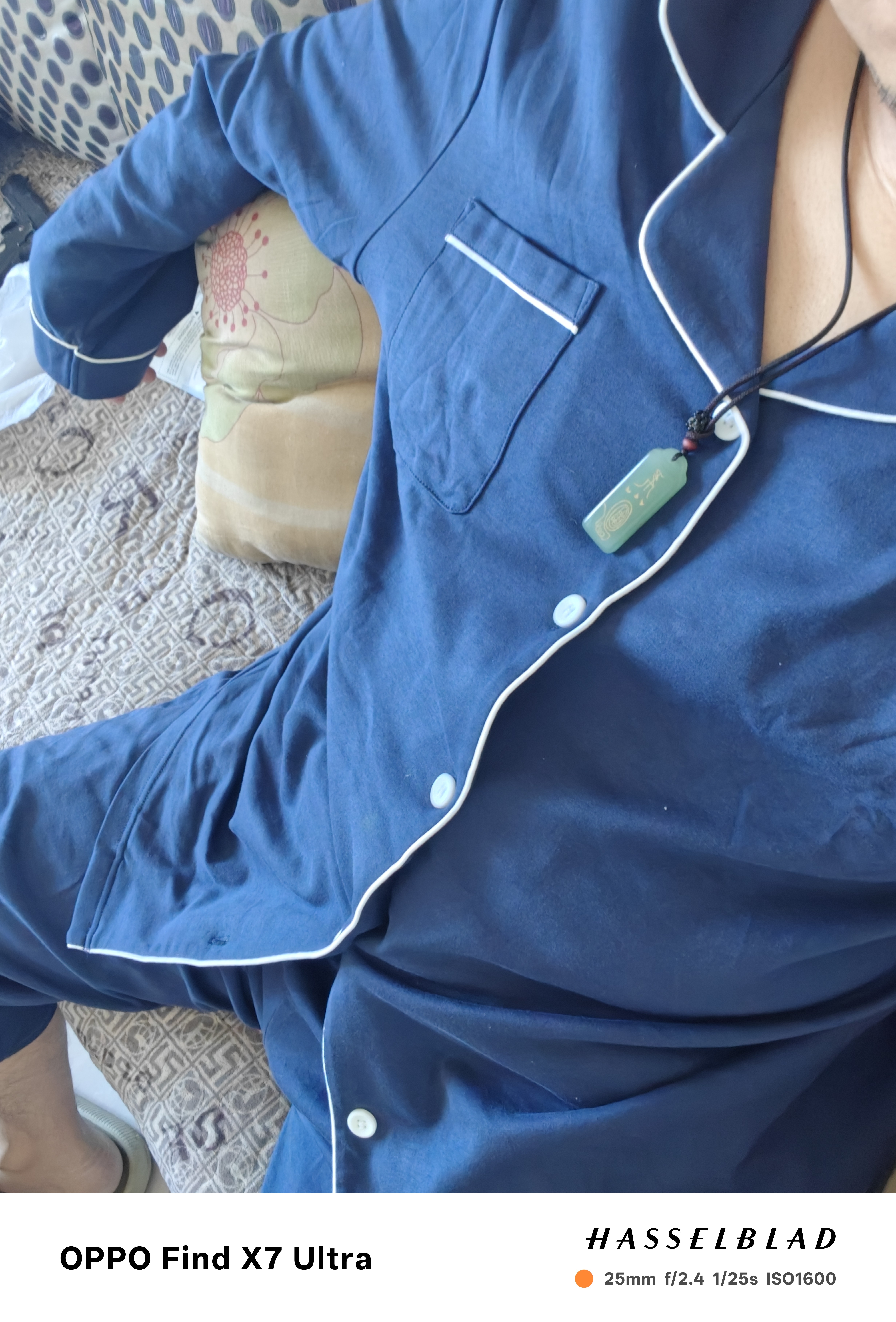 京东京造10A抑菌纯棉睡衣男衣服秋冬套装A类一等品50支情侣家居服绀青2XL 实拍图