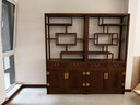 慢象红木家具非洲鸡翅木（学名：非洲崖豆木）博古架实木中式客厅隔断玄关柜展示架书柜书架文件柜办公柜酒柜 雕花单个：长98*宽38*高198cm 实拍图