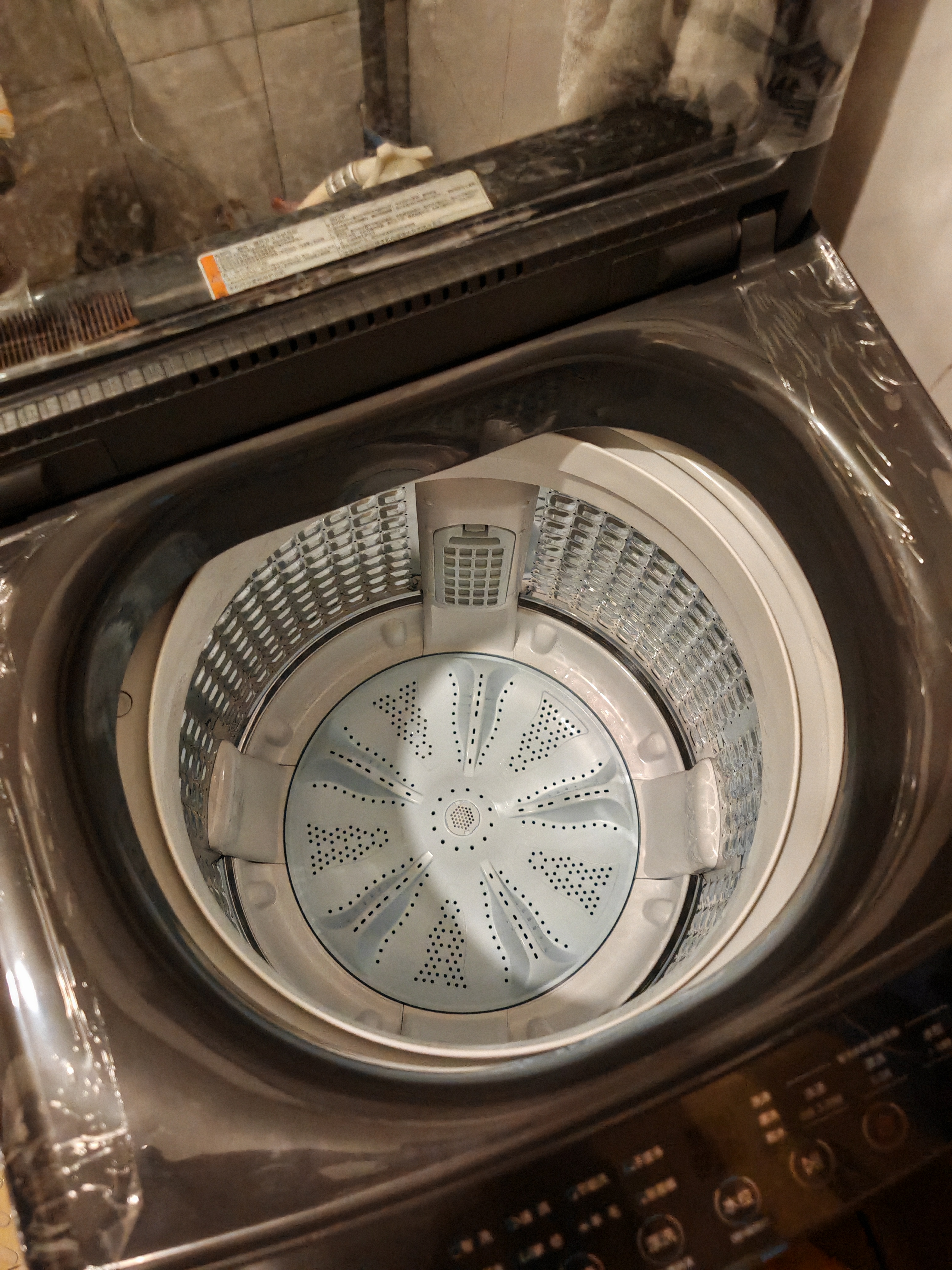 海尔（Haier）波轮洗衣机10kg小红花直驱变频家用全自动直筒防缠绕一级能效 国家补贴 十维减震XQB100-BS50E 实拍图