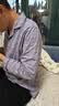 红豆居家男士精梳纯棉睡衣男格纹长袖家居服 蓝色 XL 实拍图