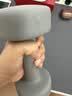 Keep哑铃女男健身家用4kg*2彩色浸塑环保手铃亚铃全身塑形K-rox岩石灰 实拍图