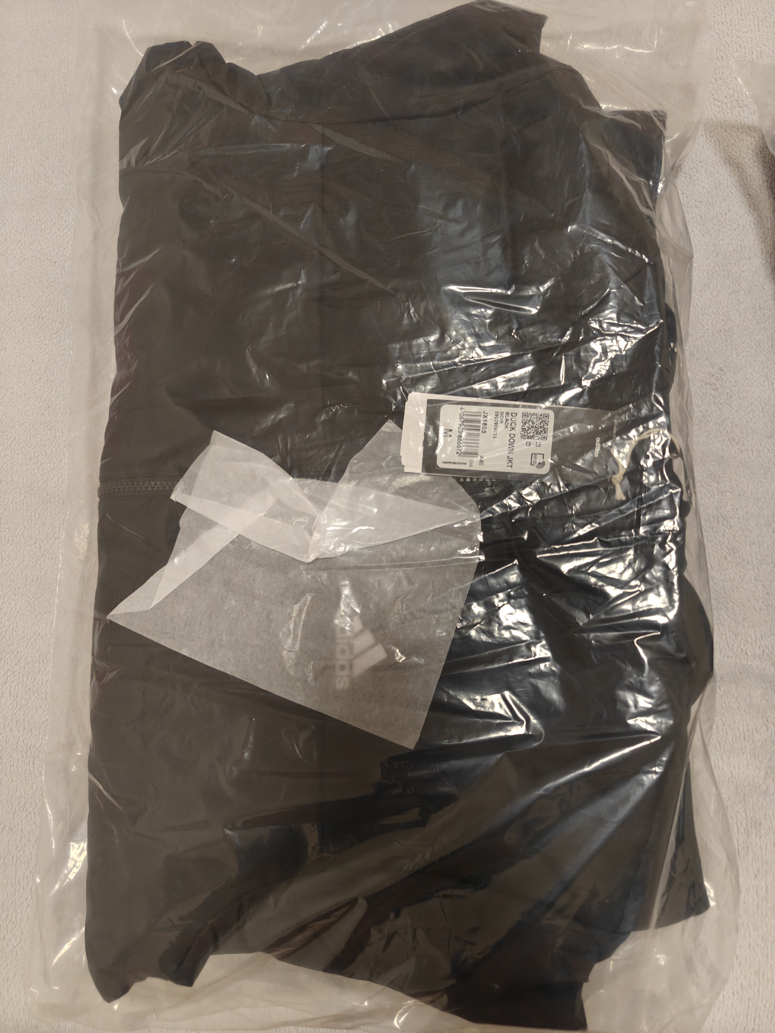 adidas 600蓬保暖连帽鸭绒羽绒服夹克外套男女秋冬阿迪达斯轻运动 黑色(推荐选大一码)   M 实拍图