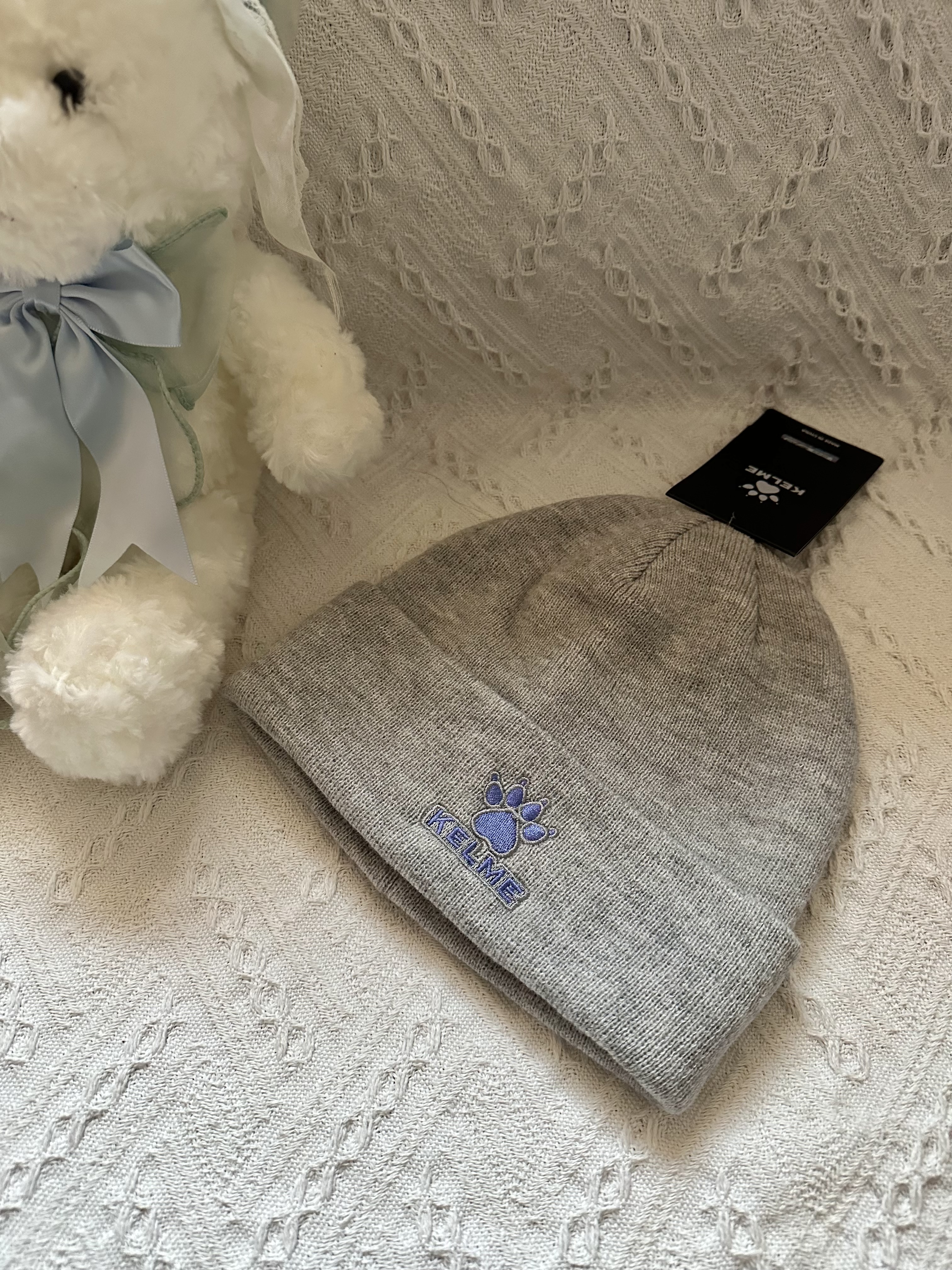 卡尔美（KELME）帽子男女秋冬季保暖户外滑雪毛线帽冷帽针织帽骑行防寒运动护耳帽 实拍图