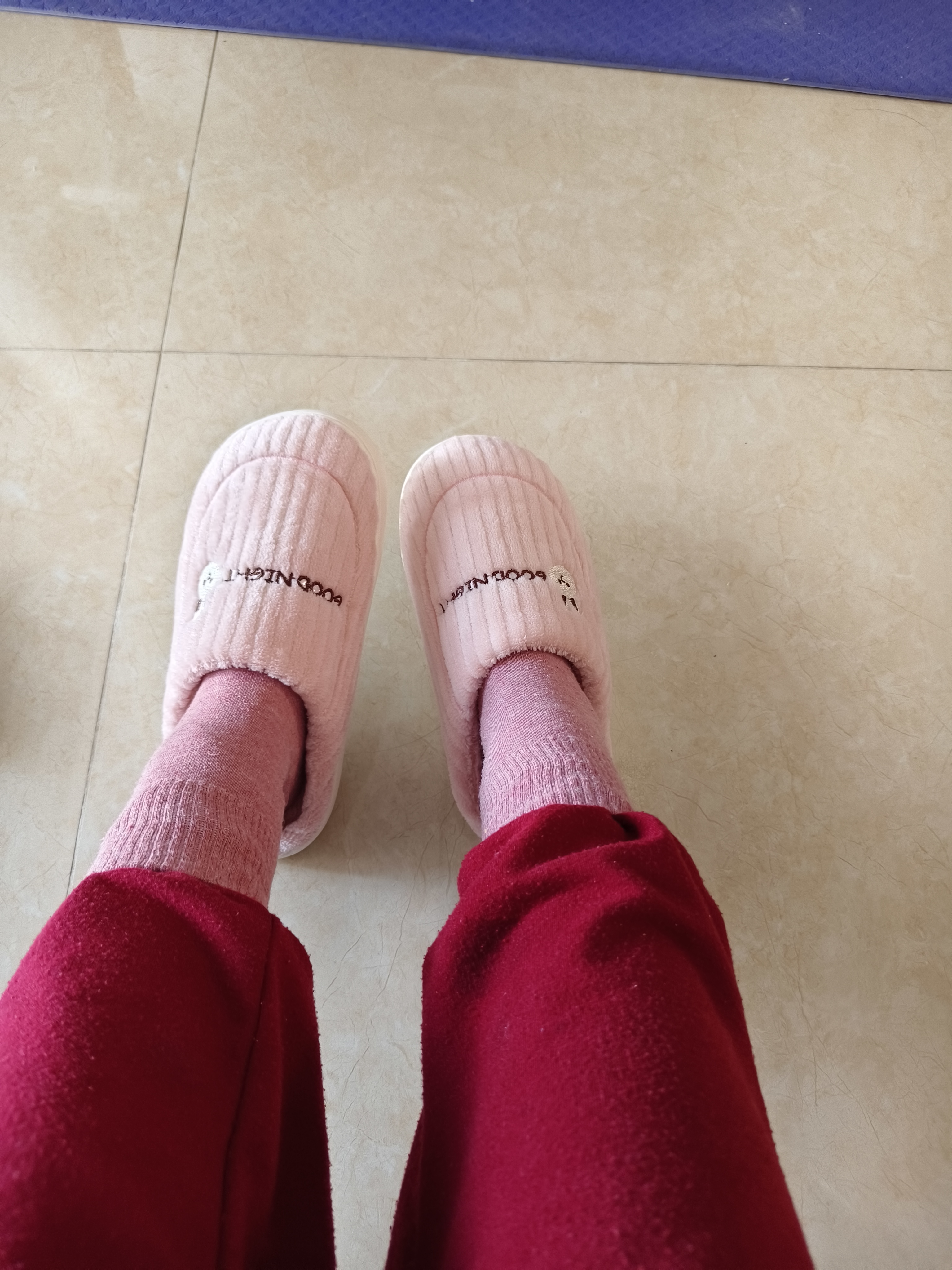 洁丽雅棉拖鞋女士秋冬季包跟室内家居家用情侣保暖防滑毛绒男士冬天棉鞋 粉色 【1.0性价比半拖 保暖不掉毛】 36-37 【适合35-36码】 实拍图