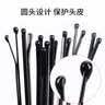 优家（UPLUS）皮筋头绳【100根】发绳发圈高弹力橡皮筋扎头发皮套黑色美妆工具 实拍图