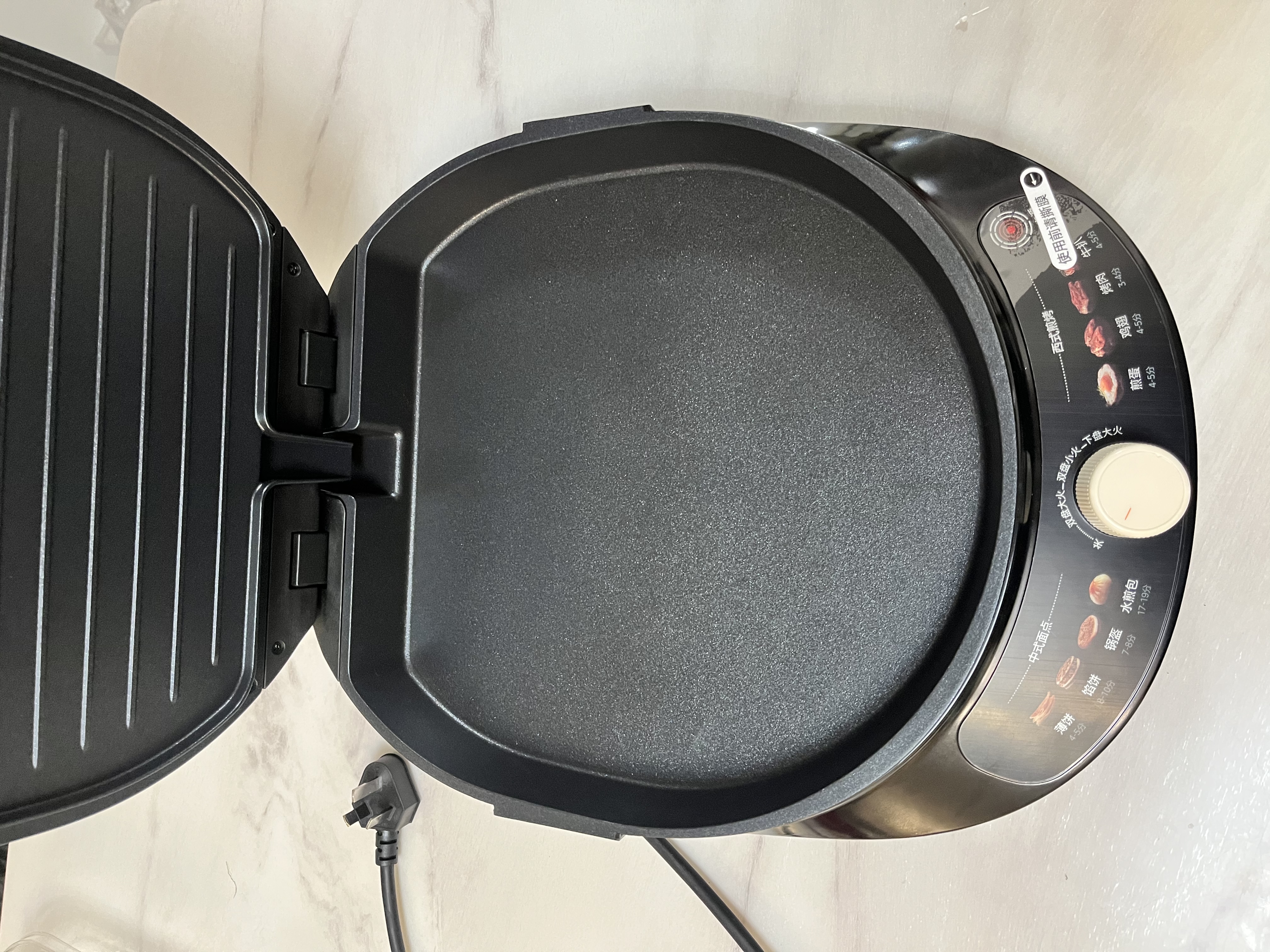 美的（Midea）电饼铛 双面加热 家用煎饼煎烤机烙饼锅 加大加深烤肉电煎锅火力可调电饼档JKC30J58 实拍图