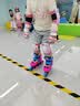 米高轮滑护具儿童自行车溜冰鞋滑板车骑行头盔护具包全套装备粉小码 实拍图