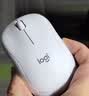 罗技（Logitech）M221 轻音鼠标 无线鼠标 办公鼠标 对称鼠标 带无线微型接收器 米白色 实拍图