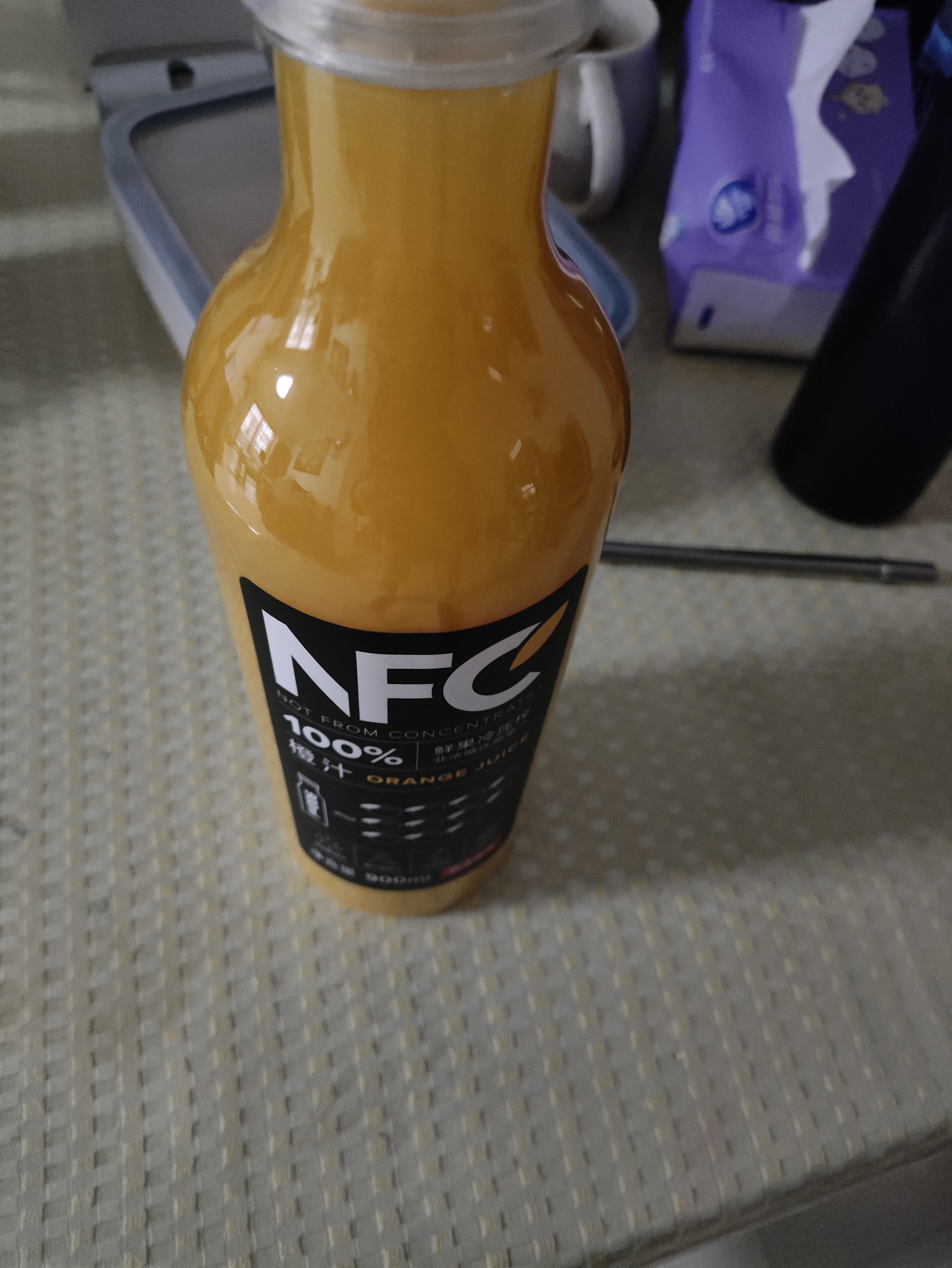 农夫山泉100%纯果汁NFC橙汁900ml*4瓶整箱装鲜果冷压榨饮料礼盒 实拍图