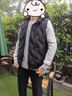 西域骆驼（VANCAMEL）羽绒马甲男冬季韩版连帽保暖外套白鸭绒背心男装 黑色 XL  实拍图
