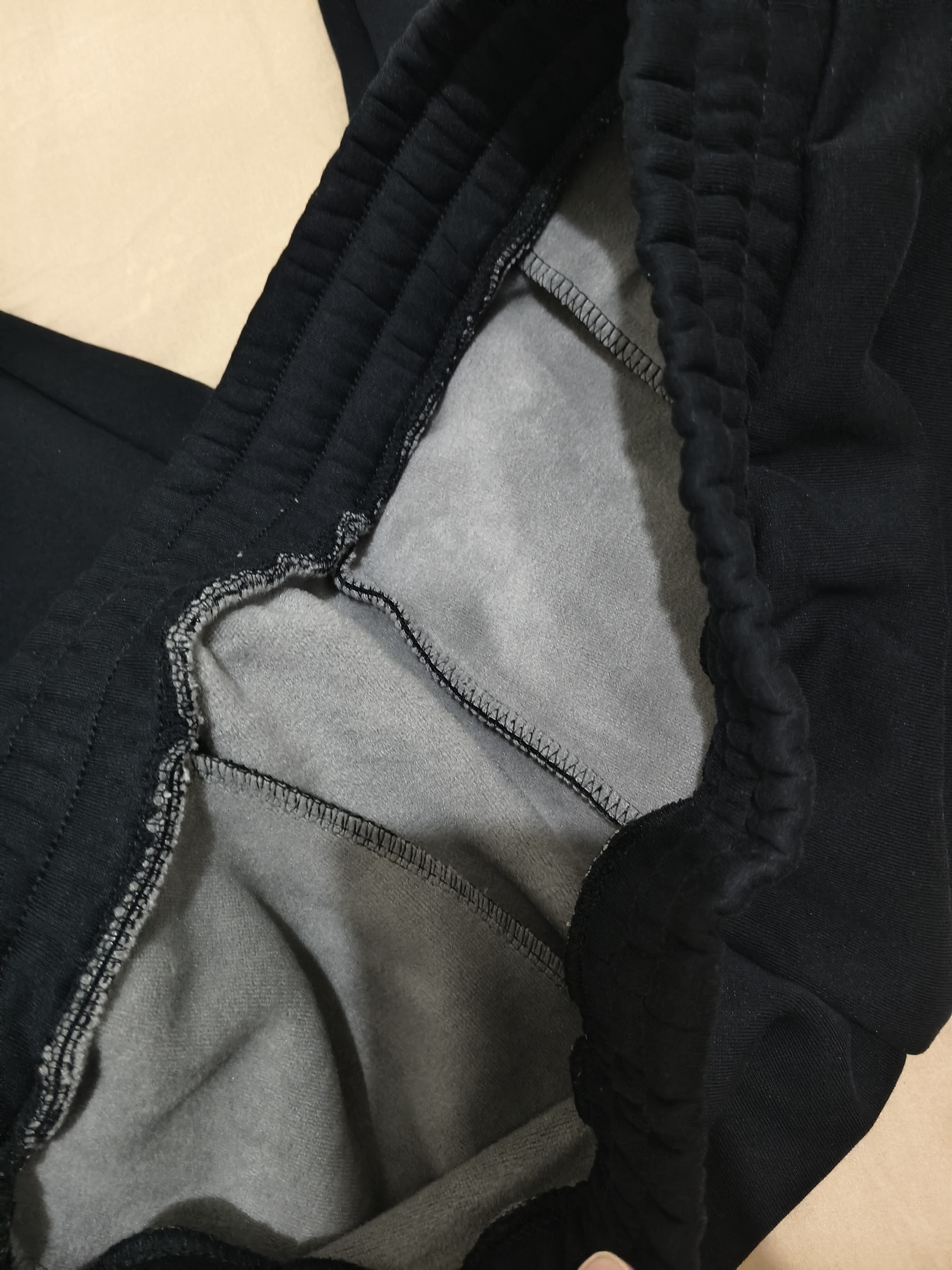 名创优品（MINISO）加绒裤子男冬季休闲直筒裤潮流青少年宽松百搭垂感卫裤 黑 3XL  实拍图