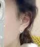 BJYLS999纯银针四叶草耳钉女士高级感足银针耳环耳饰生日礼物送女朋友 999足银针四叶草耳钉（蝴蝶礼盒） 实拍图